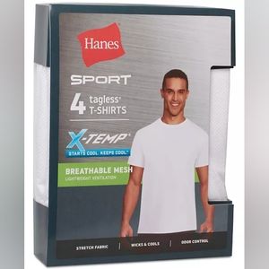 3-Pack White Mesh Men's T-shirts